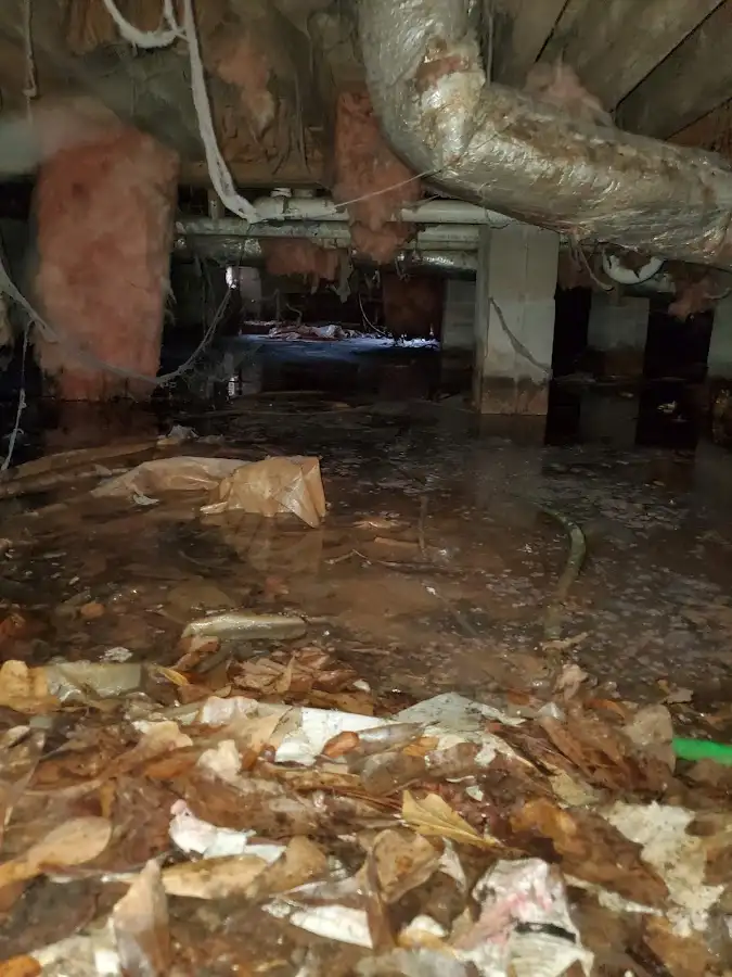 Crawl space flood assessment for Commercial Water Damage Restoration in Richardson