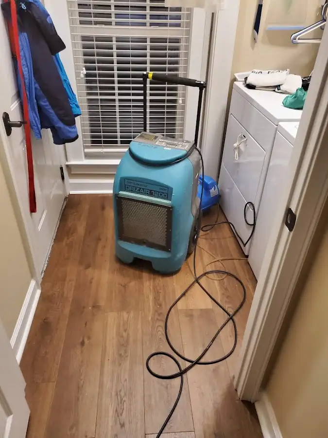 Commercial dehumidifier deployed for Flood Damage Cleanup in Richardson